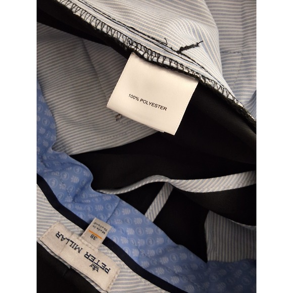 Peter Millar Crown Sport Mens 38 Black Golf Performance Chino Stretch Shorts - Picture 5 of 6